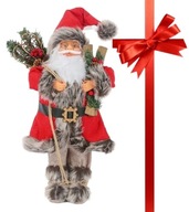 Duży Święty Mikołaj Świąteczna Ozdoba Figurka 45 cm Wolnostojący CZERWONY