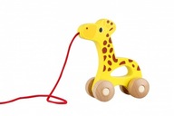 iWood Drevená žirafa na ťahanie na šnúrke