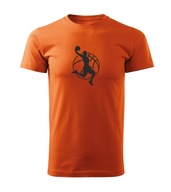 Koszulka T-shirt dziecięca M454 KOSZYKÓWKA KOSZYKARZ pomarańczowa rozm 134