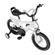"14"" detský bicykel v stabilizačných kolieskach biely"