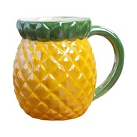 Śliczny ceramiczny kubek do kawy Poranna filiżanka z rączką Zastawa stołowa do herbaty Ananas