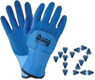 Ochranné pracovné rukavice Blue Latex Potiahnuté veľkosť 9/L|12par