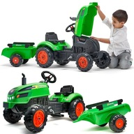FALK Traktor X Tractor zelený s prívesom Klakson od 2 Rokov