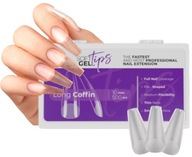 VICTORIA VYNN SOFT GEL TIPS LONG COFFIN TIPS TIPSY DLHÁ BALLERINA 500KS