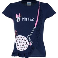 Tričko Minnie Mouse s kabelkou tmavomodrá 92