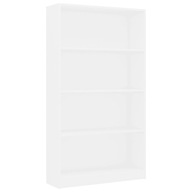 4-poziomowy regał na książki, biały, 80 x 24 x 142