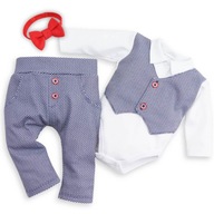 Elegancki strój dla niemowlaka chłopca body spodnie muszka 62