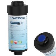 Vodný filter sprchový zmäkčuje vodu Wessper Aqua Black čierny KDF
