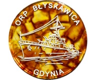 Bursztynowa moneta ORP Błyskawica Gdynia