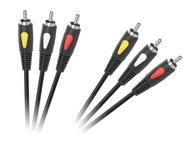 Kábel Cabletech KPO4002-3.0 3x RCA (cinch) - 3x RCA (cinch) 3 m