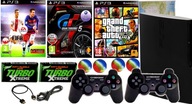 KONSOLA PS3 SLIM 320GB 2 NOWE PADY GRY GTA GRAN TURISMO 5 V PEŁNY KOMPLET