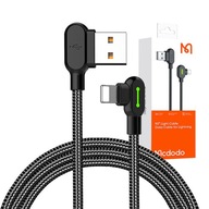 MCDODO KĄTOWY KABEL PRZEWÓD USB DO LIGHTNING SZYBKIE ŁADOWANIE IPHONE 1,8M