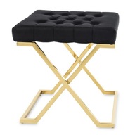 Zlaté čierne sedadlo taburetka puf nohy krížik
