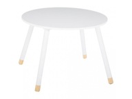Biely detský stôl, okrúhly - 43 cm, Ø 60 cm