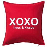 XOXO HUGS AND KISSES poduszka 50x50 prezent