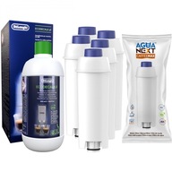 5x Aqua Next filtr do ekspresu Delonghi + oryginalny odkamieniacz Delonghi