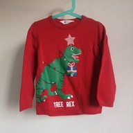 Świąteczny sweter dla chłopca H&M 110 116 z dinozaurem dinolove (010)