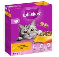 Whiskas Adult 1+ , Sucha karma dla kota, kurczak, 800g