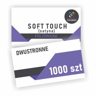 Wizytówki 1000 szt DWUSTRONNE folia soft touch laminowane wydruk druk
