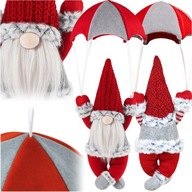 KARÁCSONYI MANÓ EJTŐERNYŐVEL, PIROS TÖRPE GNÓM DÍSZ, WZ2