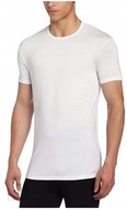 Calvin Klein - Klasyczna Biała Koszulka Męska Miła Bawełna Mini Logo _ M