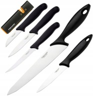 Zestaw 5 noży Noże Fiskars Essential ostrzałka