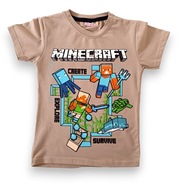 Tričko Minecraft, béžová 92