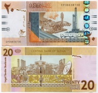 SZUDÁN 20 FONT 2017 P-74d.1 UNC