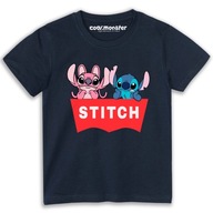 Stitch T-Shirt Detské tričko Paródia Prepracovanie Logo Bavlna Premium