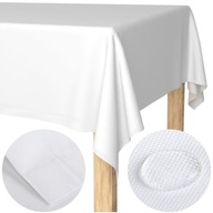 Obrus škvrnitý biely 150x350cm hrubý hladký záložka 4cm Elegant Poľský