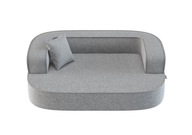 Exkluzívna posteľ, ortopedická posteľ pre psa, odtiene sivej, 80 cm x 60 cm