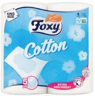 Foxy Cotton toaletný papier 5 vrstiev 4 rolky