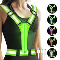 Світловідбиваючий світлодіодний велосипедний жилет LIGHT 5 кольорів