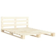 vidaXL Rám postele z paliet, masívne borovicové drevo, 140 x 200 cm