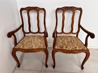 krzesło z podłokietnikami fotel dębowy 2szt k338