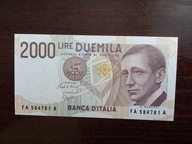 Banknot 2000 lirów Włochy