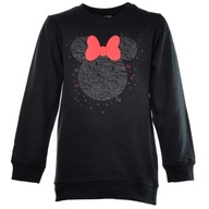 Bawełniana dziewczęca bluza Disney Myszka Minnie czarna długi rękaw 158-164