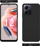 PUZDRO PRE XIAOMI REDMI NOTE 12 4G SILIKÓNOVÉ SOFT MATT ČIERNE SILICON+ SKLO