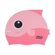 Czepek pływacki silikonowy dla dzieci na basen Aqua-Sport Junior Fish Pink