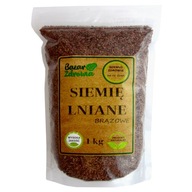 Siemię lniane 1kg ziarno len brązowy NATURALNE