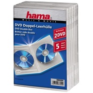 DVD box Hama double-Box 5Pak, priehľadný 83894