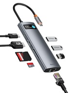 Baseus Adapter 8w1 USB C Ethernet 4K HDMI SD/TF 3 USB 3.0 5 Gbps 100W PD
