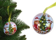 Vianočná Vianočná Guľa Kovová ozdoba na vianočný stromček medvedíka