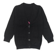 sweter dziewczęcy czarny George 122/128 kieszenie sweterek