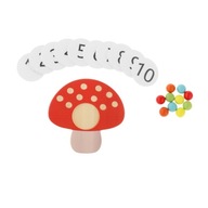 Drewniane koraliki matematyka Monterssori nauka edukacyjna zabawki przedszkolne grzyb