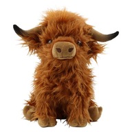 ch-Scottish Cow, Stuffed Animal, Bull Doll Brown COW