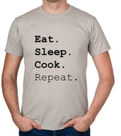 koszulka EAT SLEEP COOK REPEAT prezent