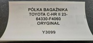 plato boot rear part Toyota C-HR II 64330F4060