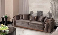 Sofa DIVANO 2-osobowa salon 5 poduszek w zestawie styl glamour