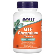 NOW FOODS GTF Chromium 200mcg Chróm 250 Tablety
